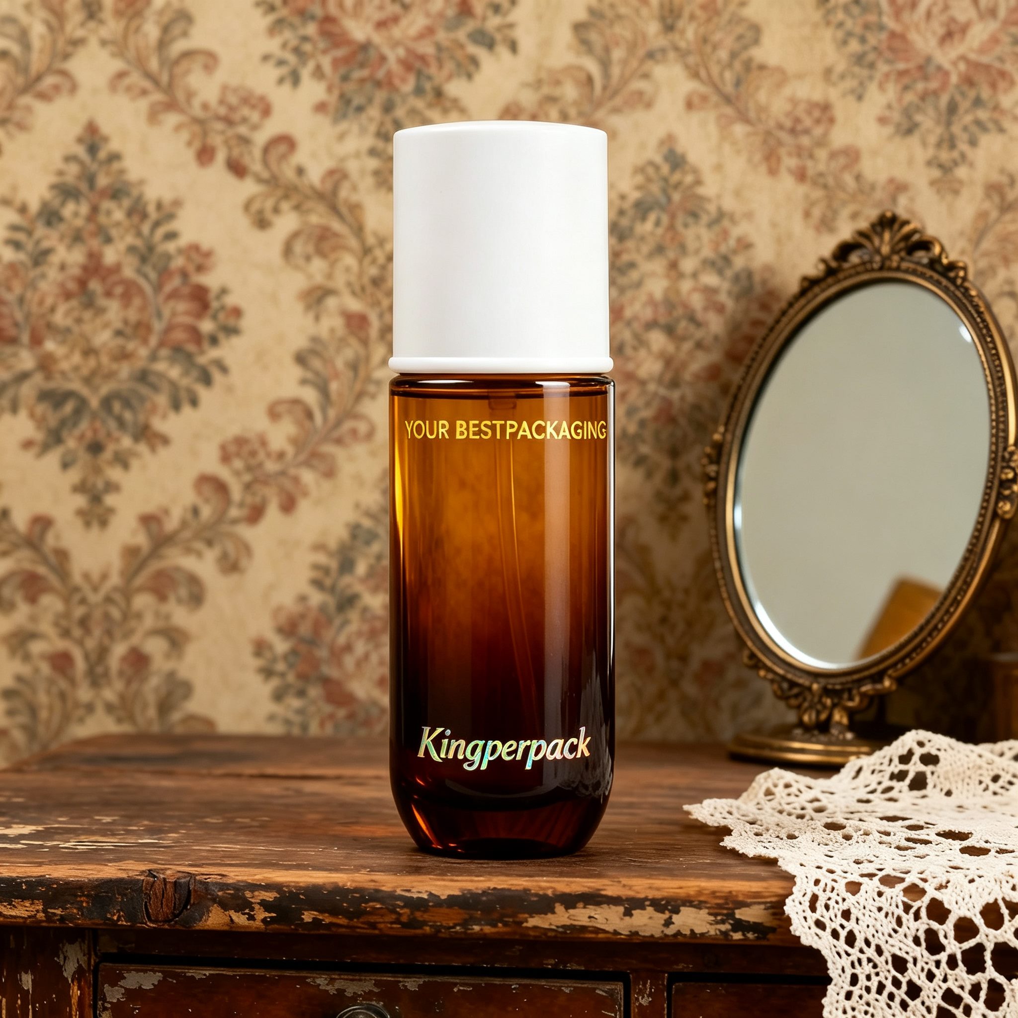 100ml Curved‑Bottom Lotion Glass Bottle