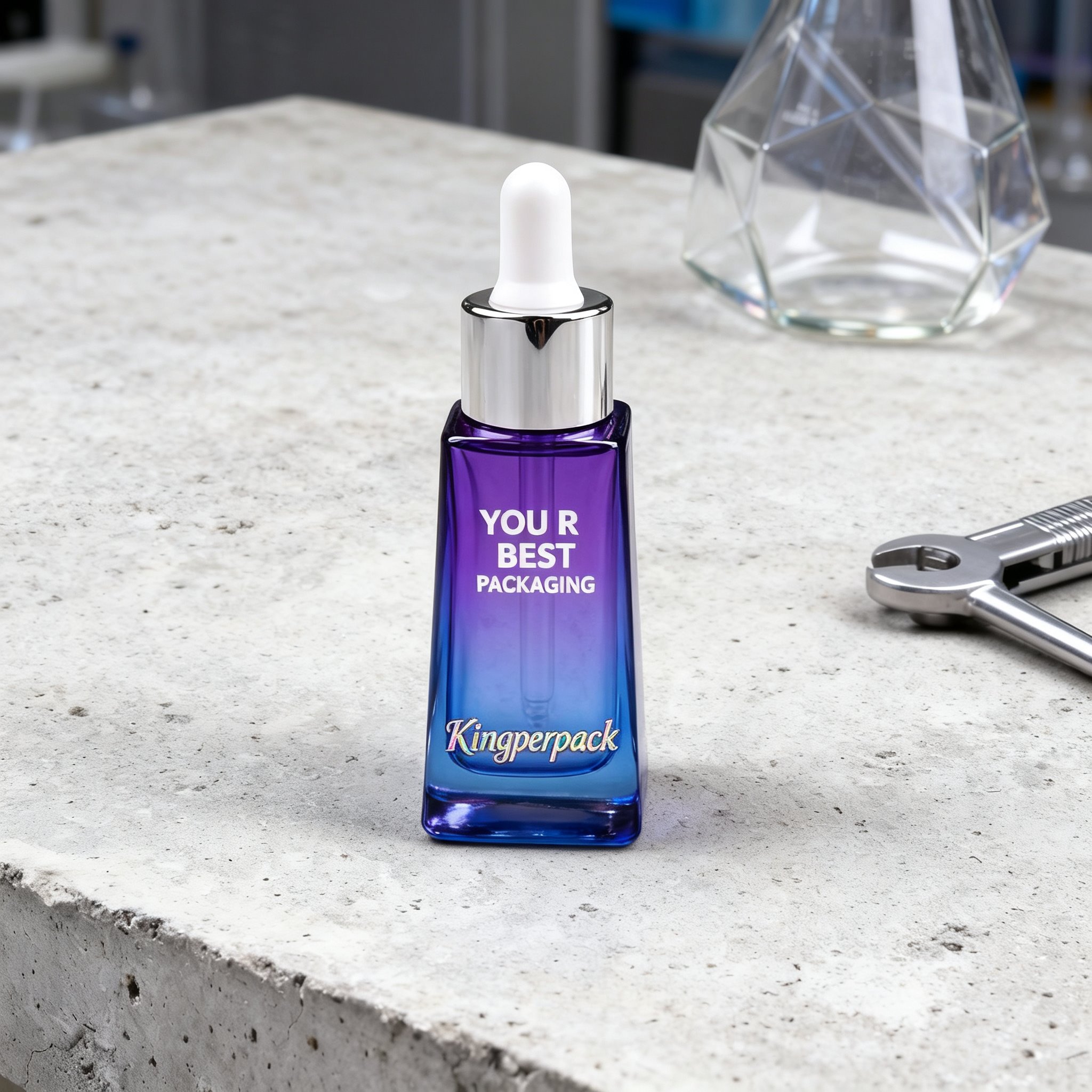 30ml Trapezoidal Square dropper Glass Bottle