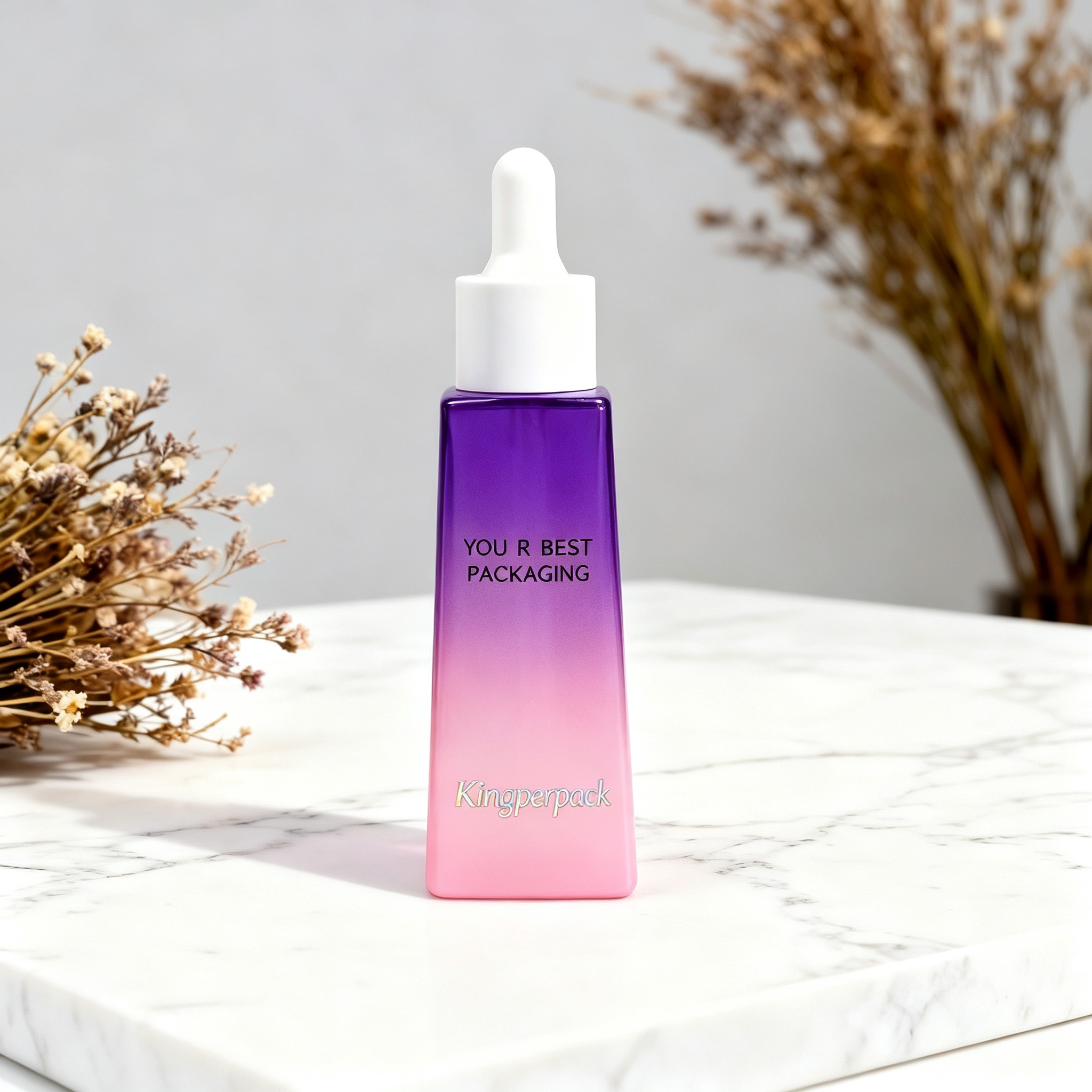 30ml Trapezoidal Square White‑Top dropper Bottle