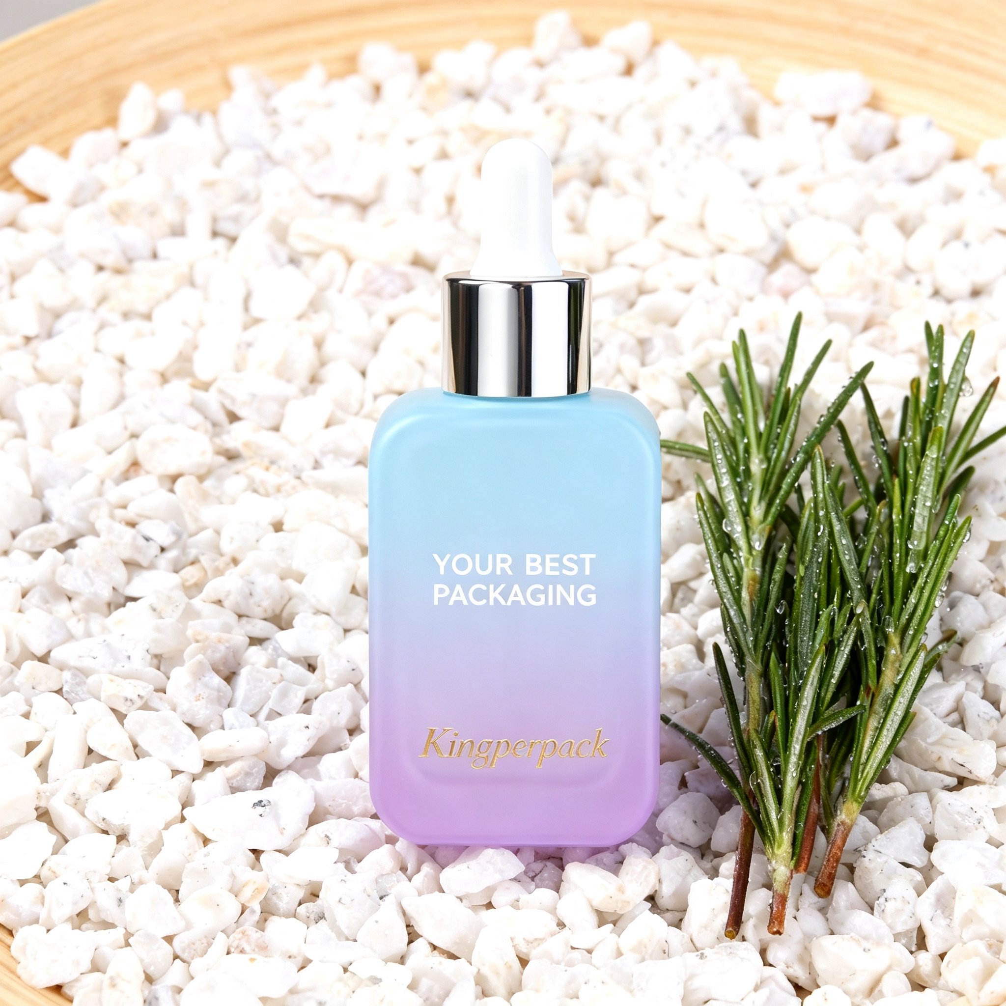 30ml Rounded Flat Square dropper Glass Bottle