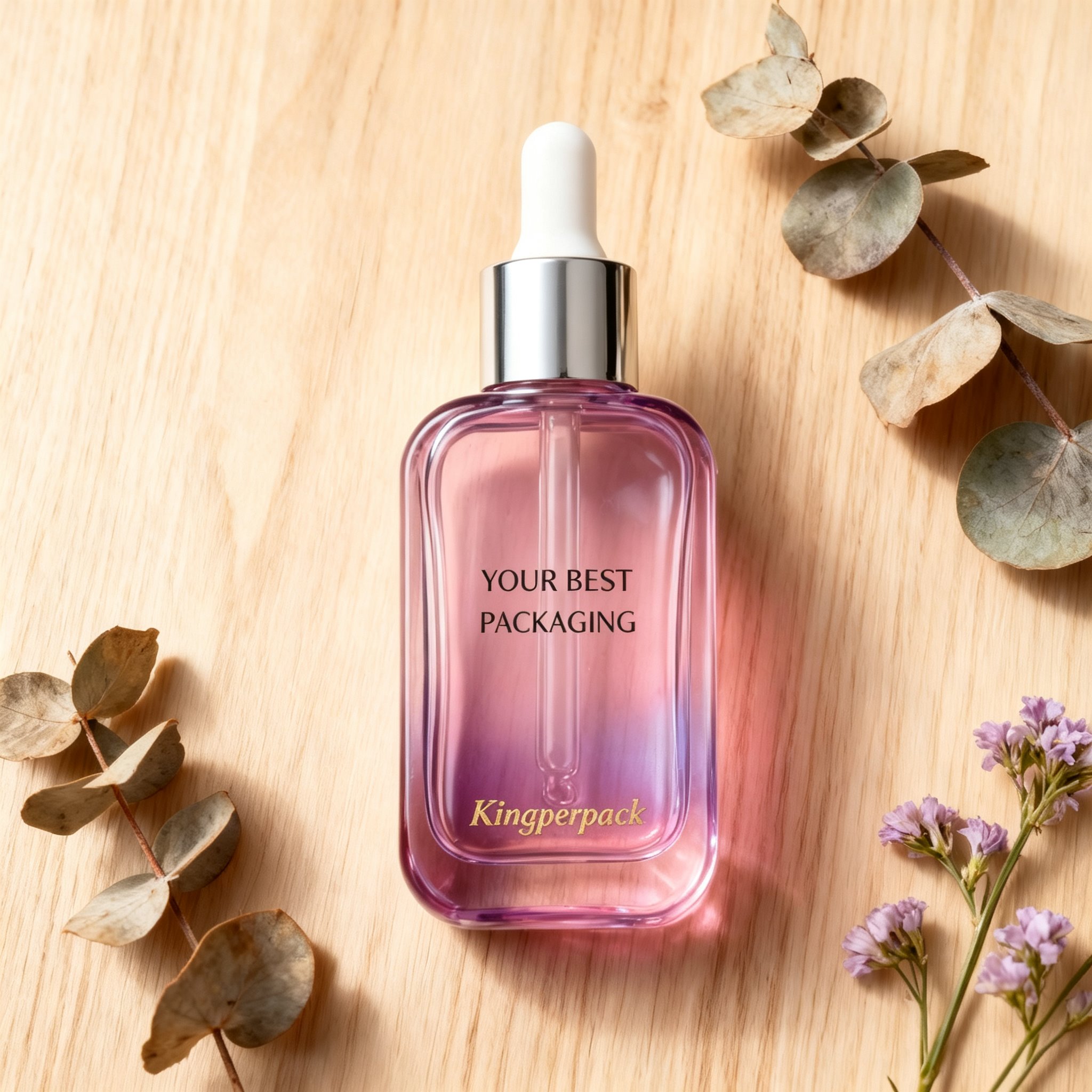 30ml Rounded Flat Square dropper Glass Bottle