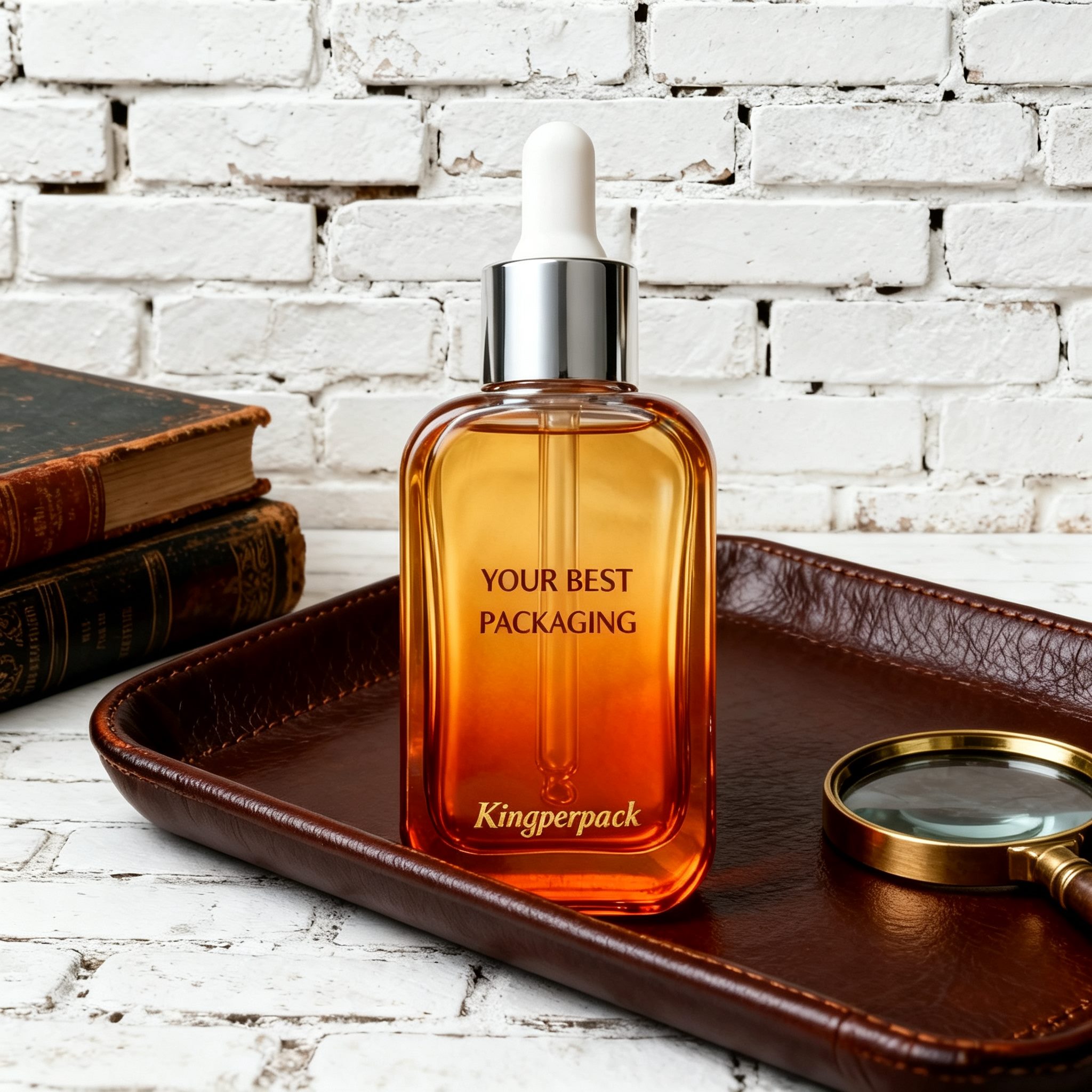 30ml Rounded Flat Square dropper Glass Bottle