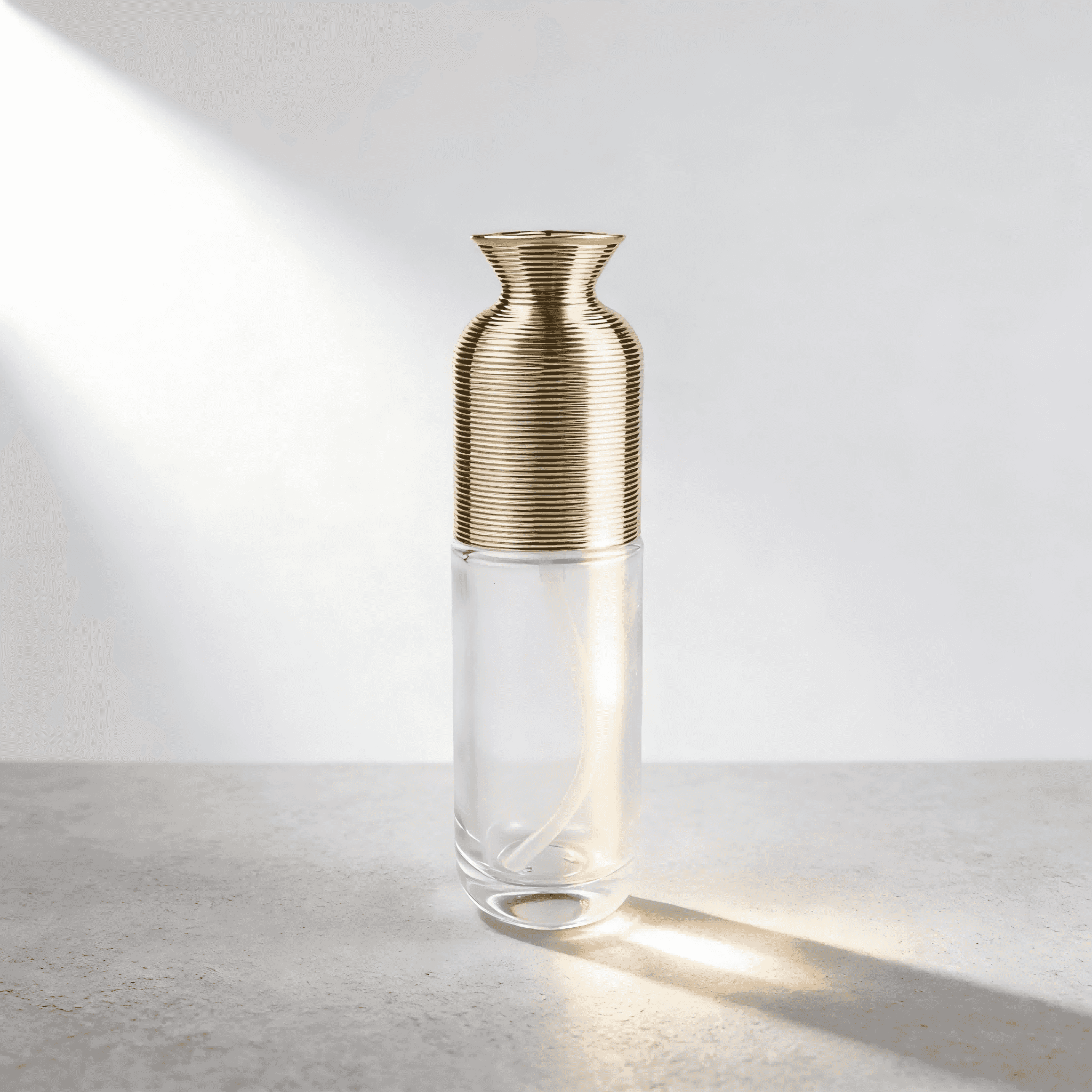 30ml/50ml/100ml+50g Textured Gold‑Cap Glass Skincare Set