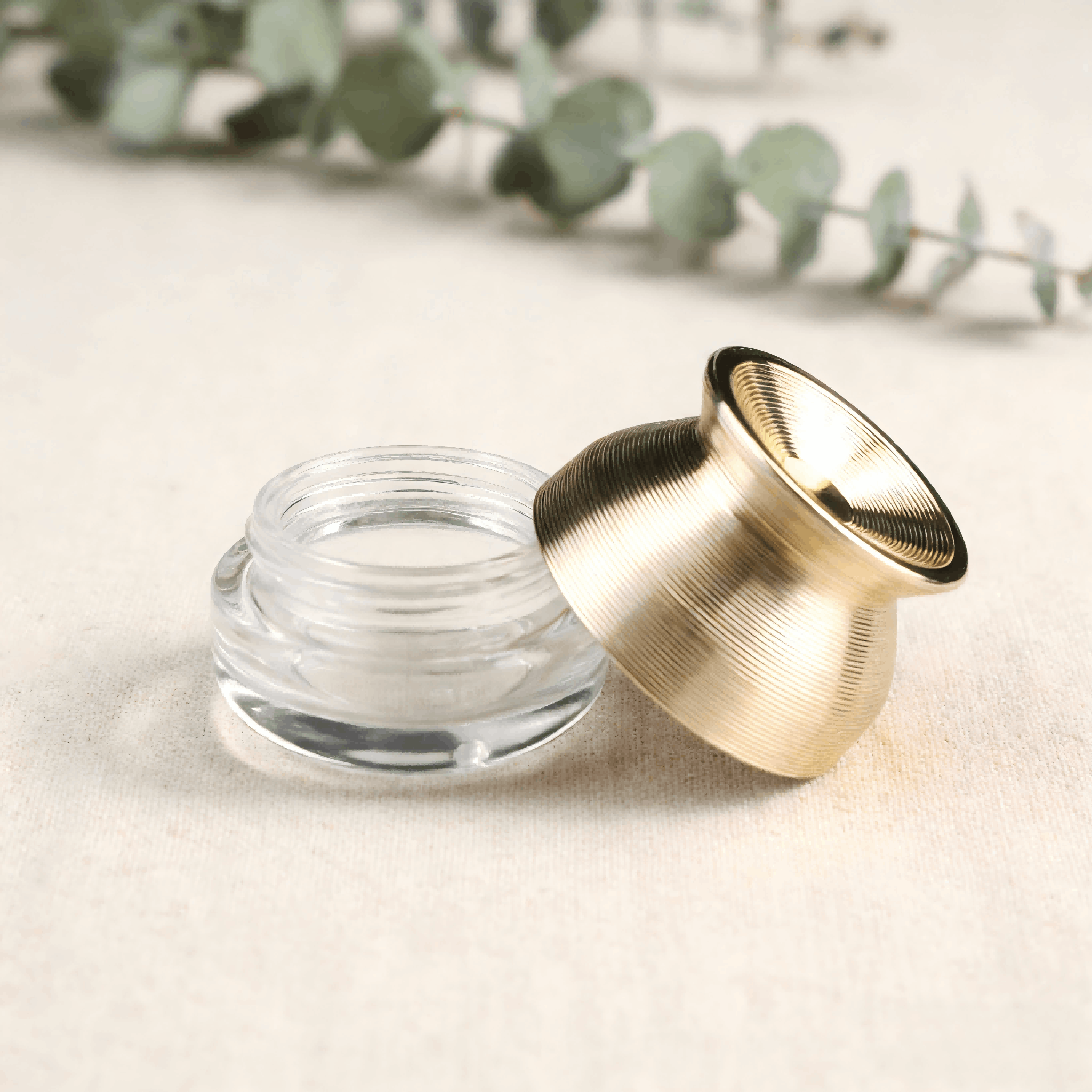 30ml/50ml/100ml+50g Textured Gold‑Cap Glass Skincare Set