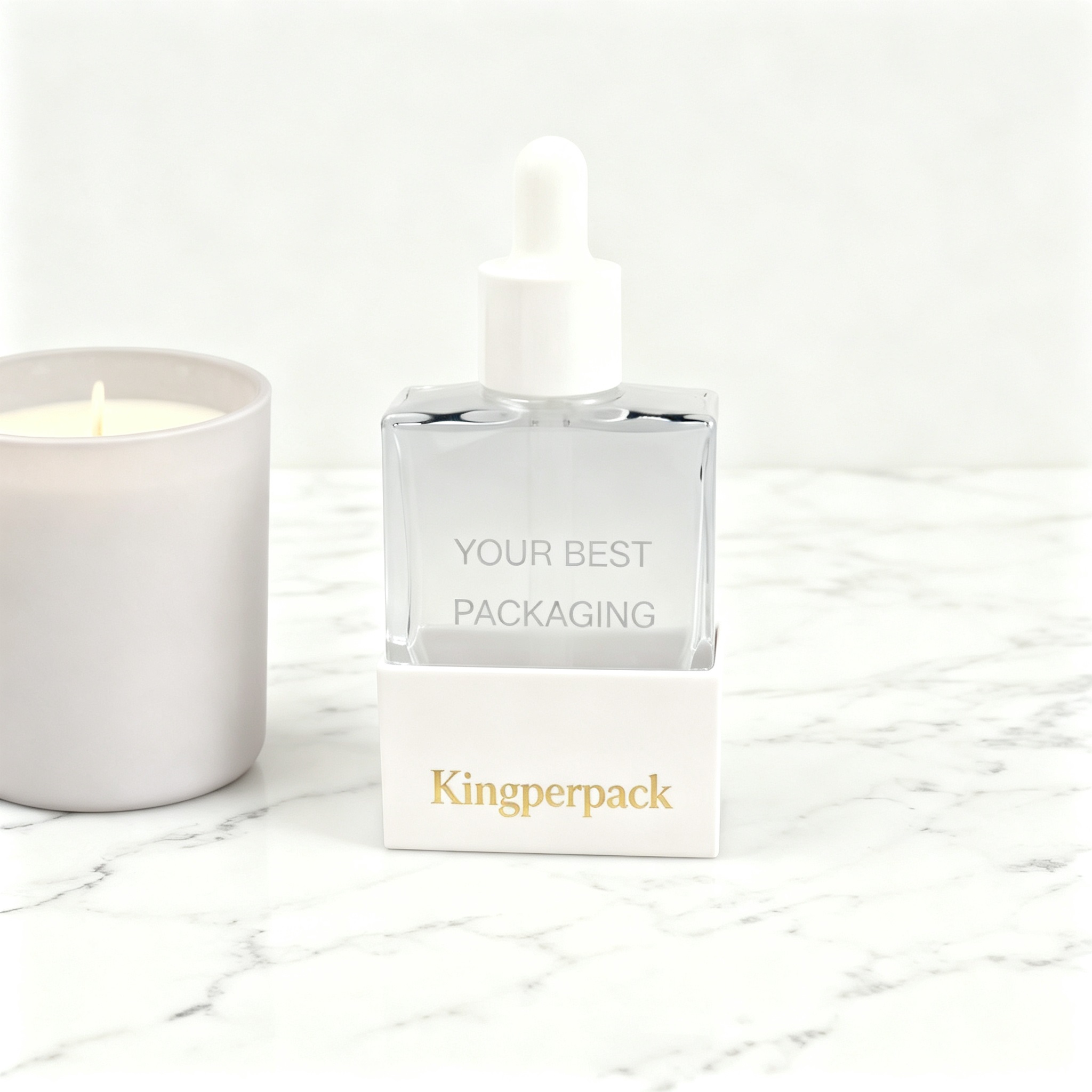 30ml Square Glass dropper Bottle With Base Stand