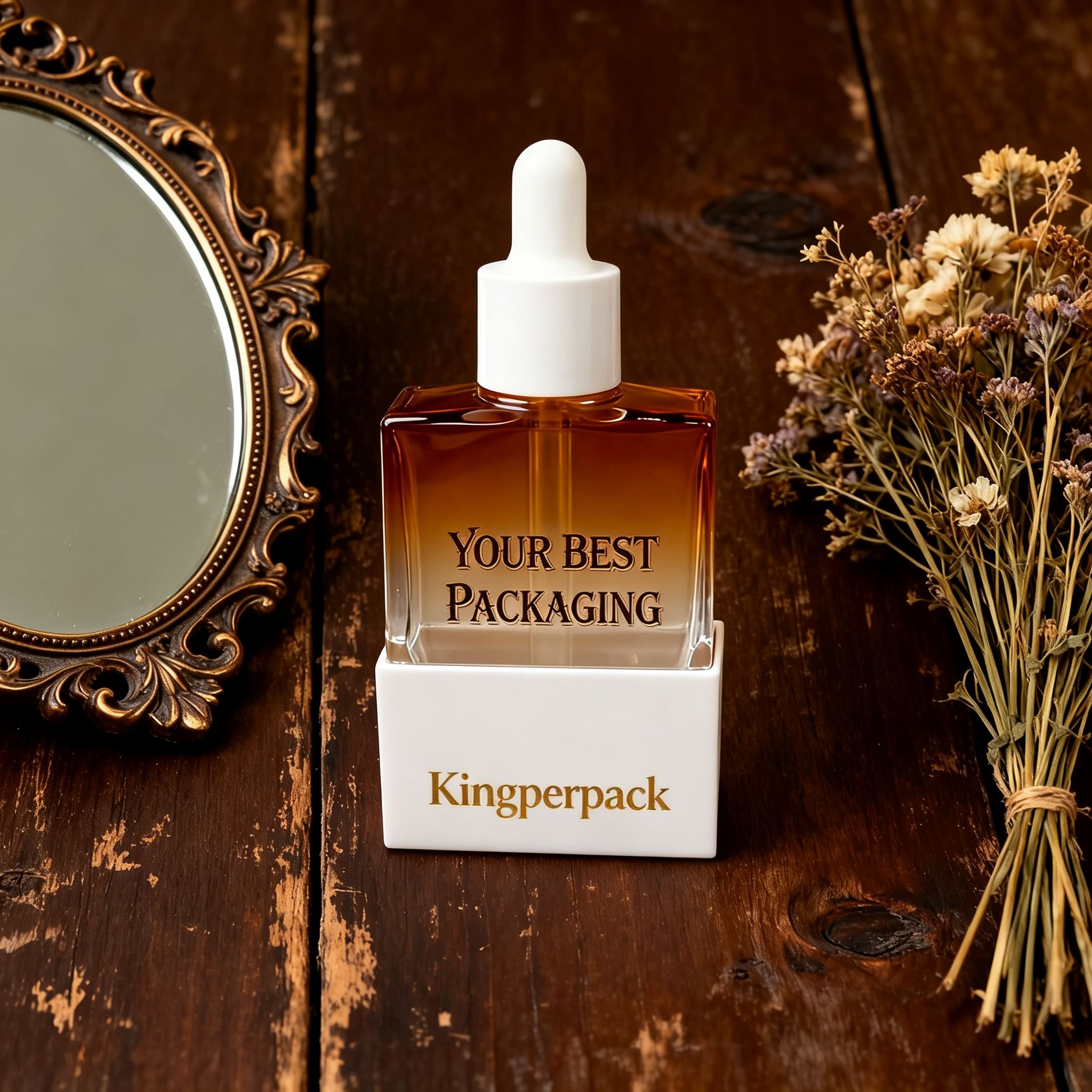 30ml Square Glass dropper Bottle With Base Stand