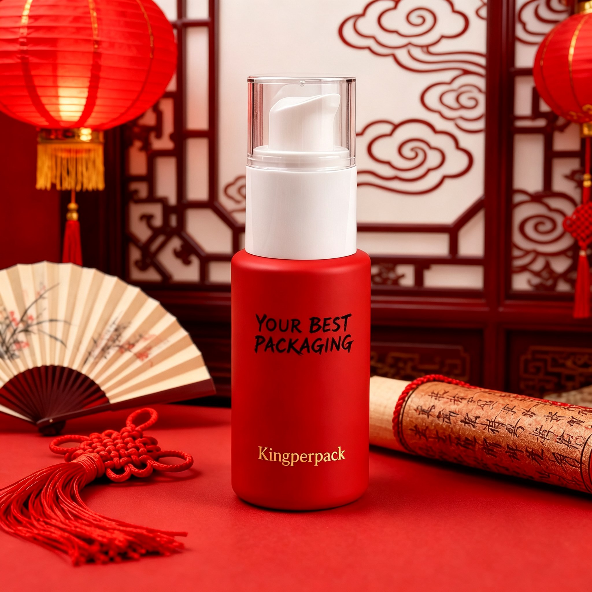 80ml Medium Cylindrical Glass Pump Bottle