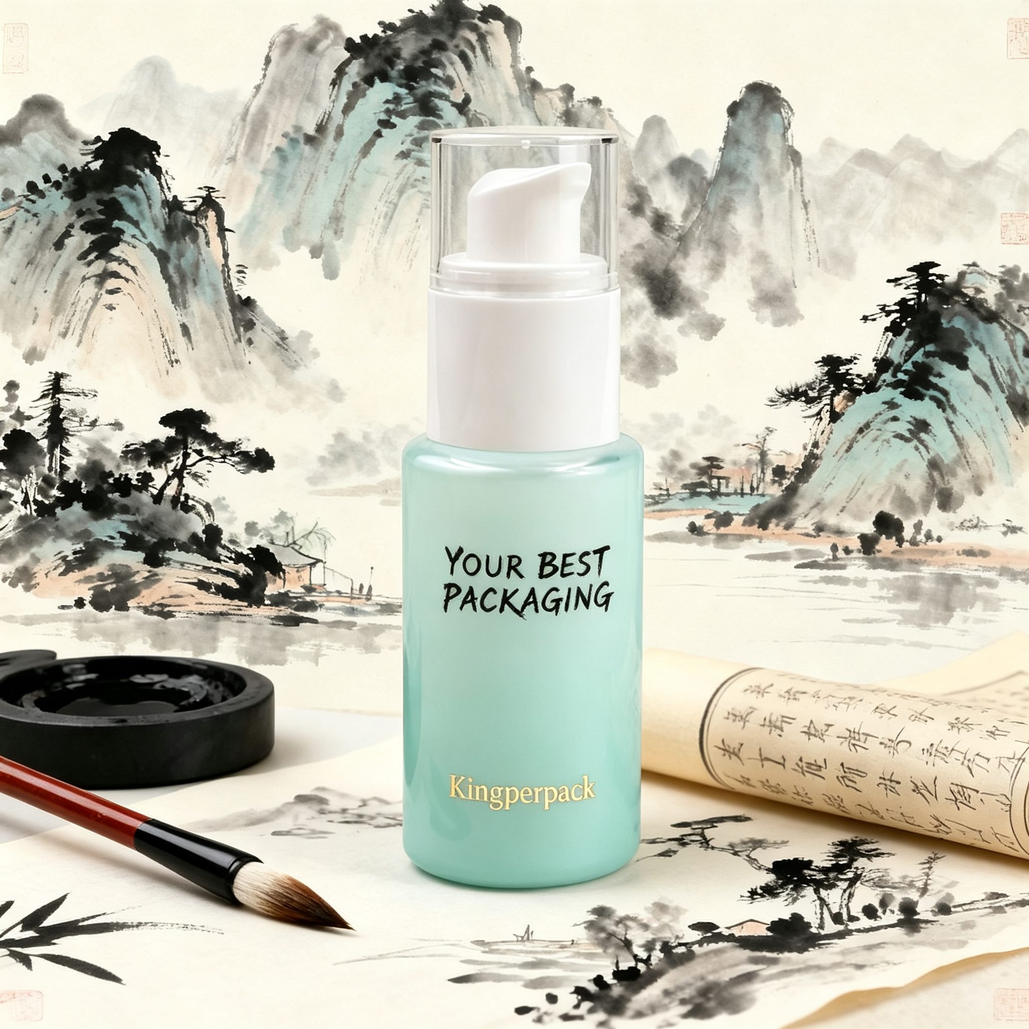 80ml Medium Cylindrical Glass Pump Bottle