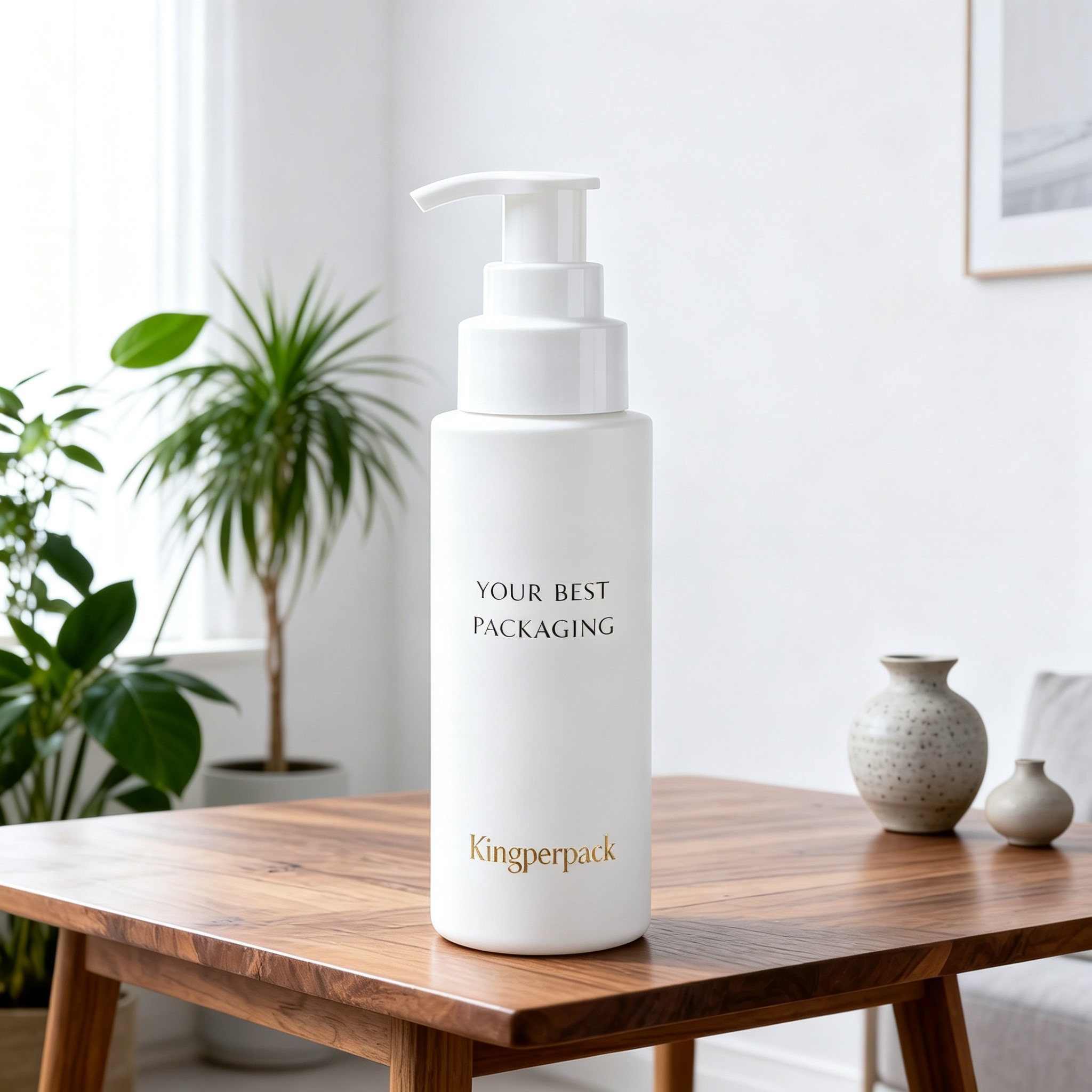 120ml Tall Round Cylindrical Glass Pump Bottle
