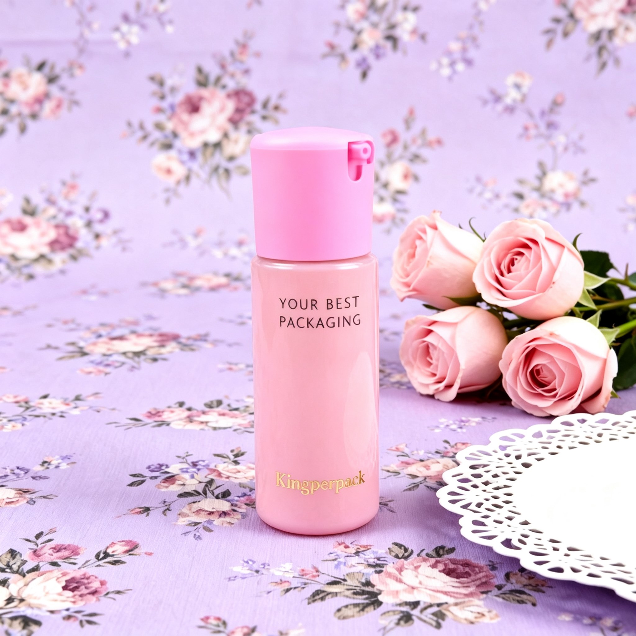 80ml Short Round Glass Flip‑Cap Pump Bottle