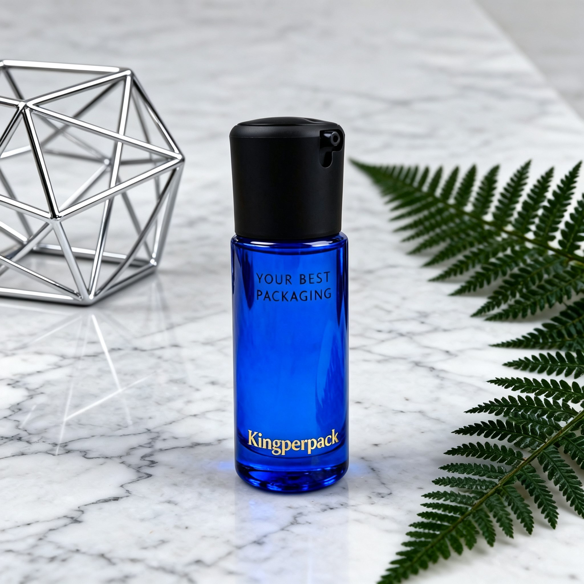 80ml Short Round Glass Flip‑Cap Pump Bottle