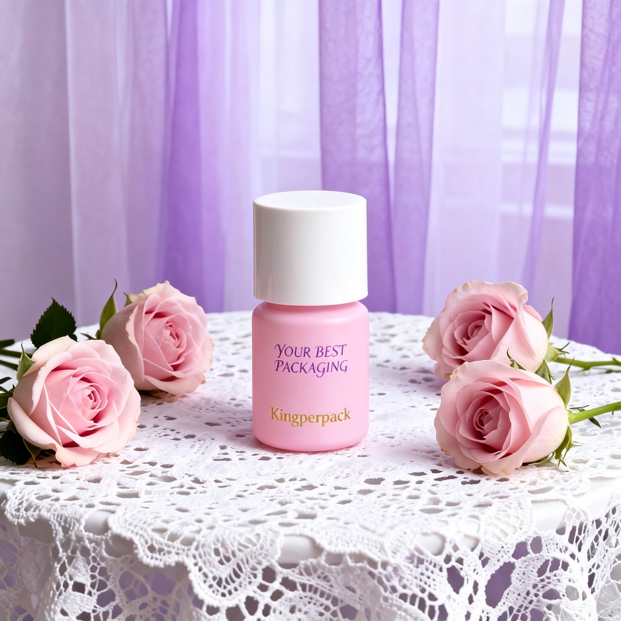 30ml Mini Short Bulbous Glass Lotion Pump Bottle