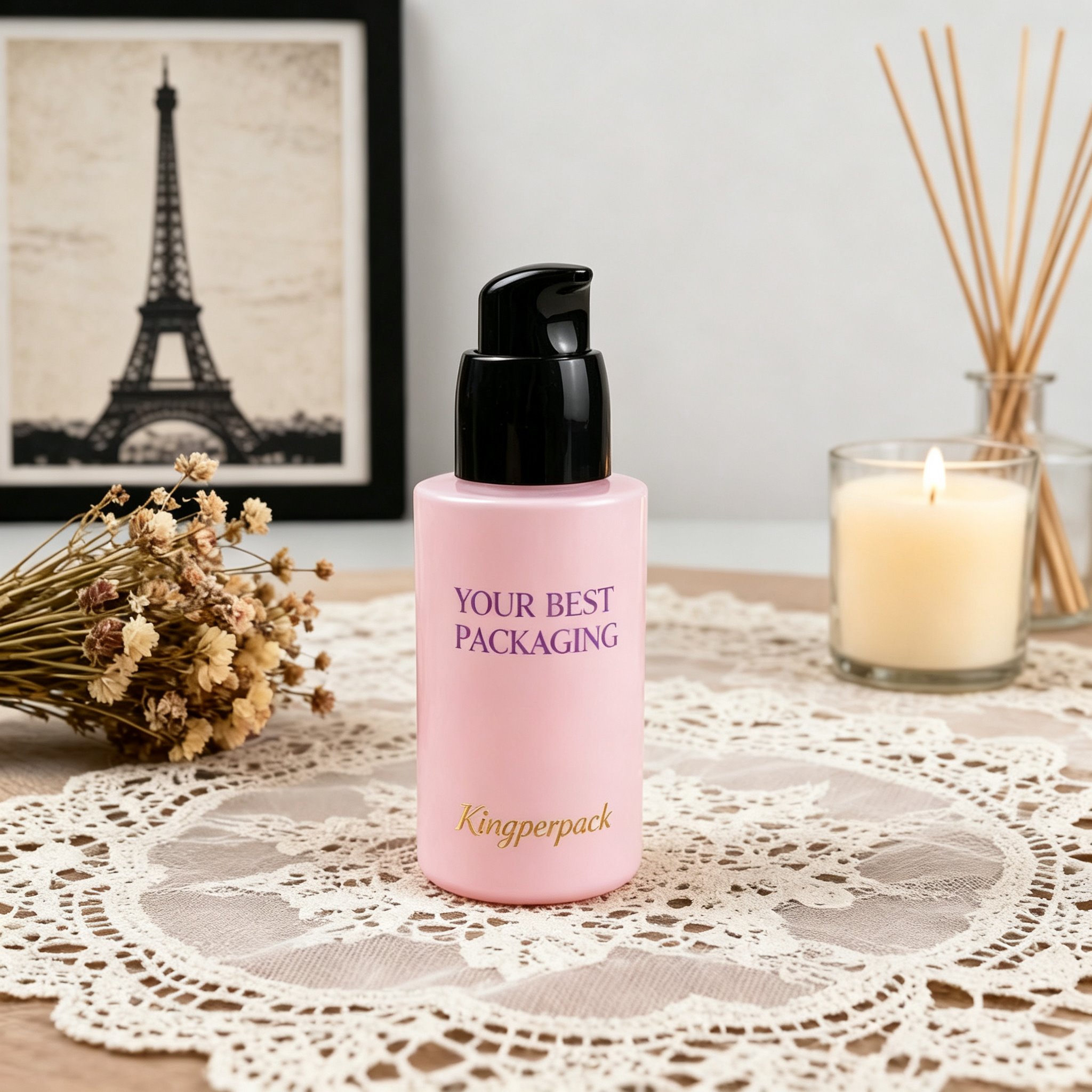 100ml Bullet‑Top Cylindrical Glass Lotion Bottle