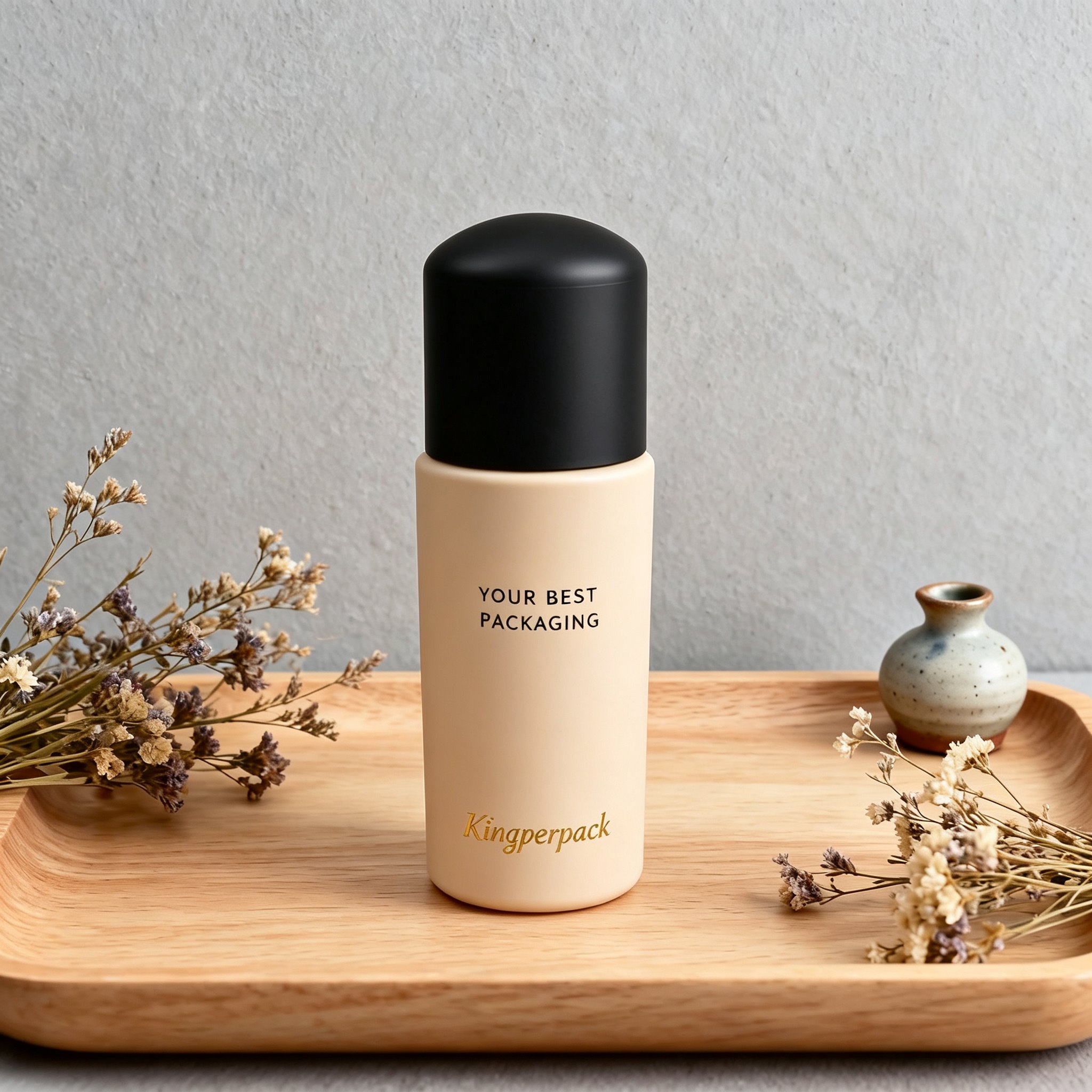 100ml Bullet‑Top Cylindrical Glass Lotion Bottle