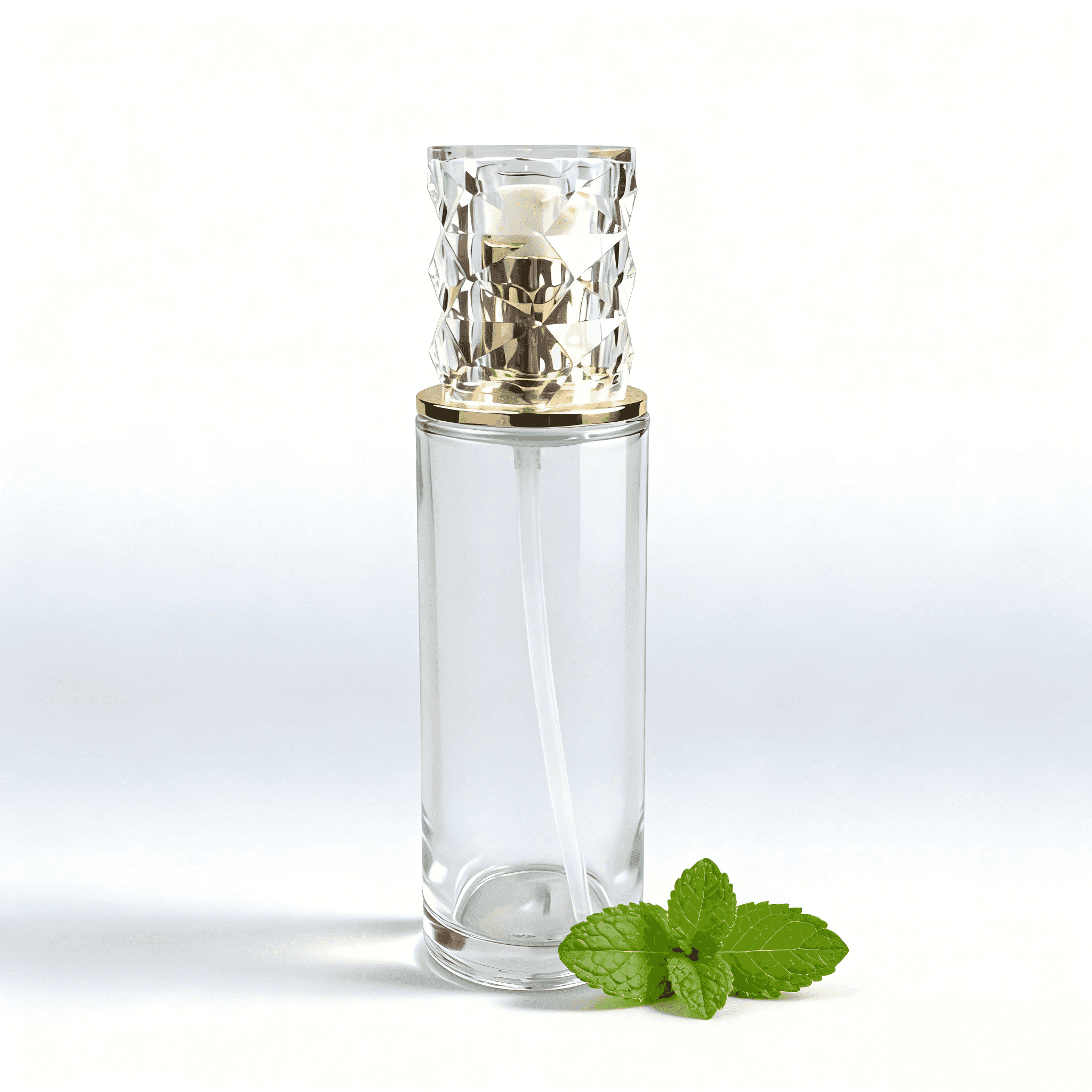 30‑120ml Water‑Ripple Diamond Facet Clear Glass Skincare Set
