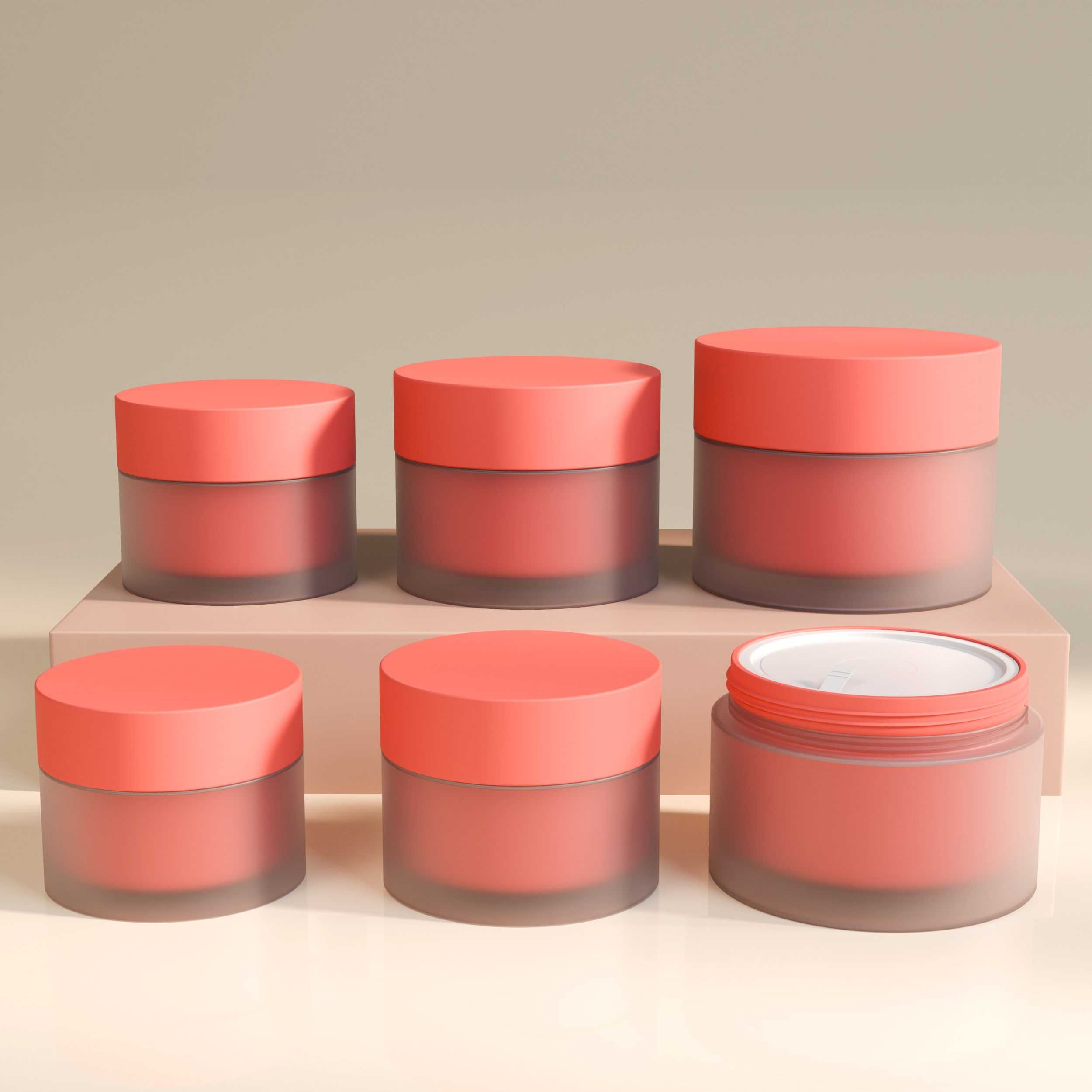 Multi‑Size Matte Two‑Tone PP Cosmetic Cream Jars
