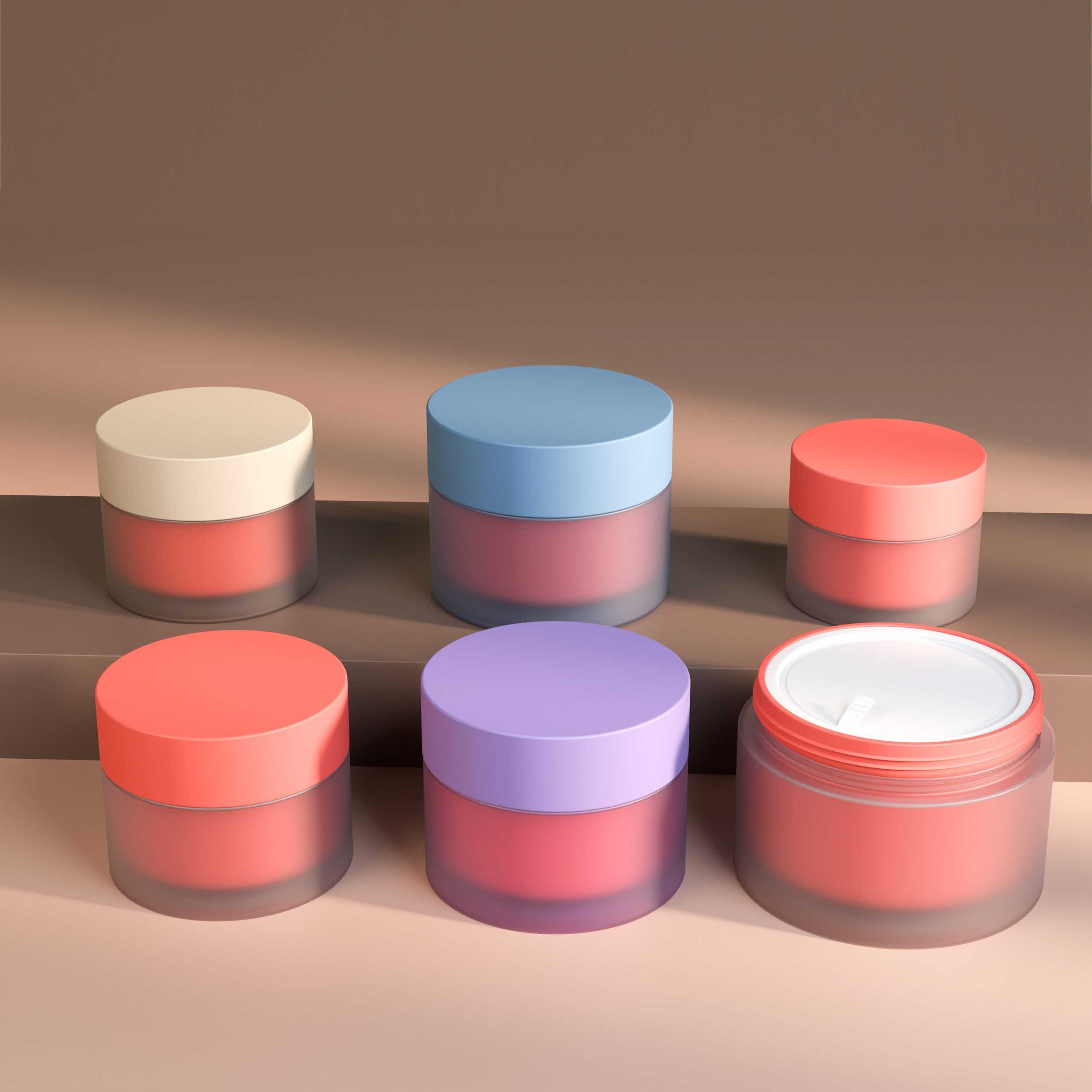 Multi‑Size Matte Two‑Tone PP Cosmetic Cream Jars