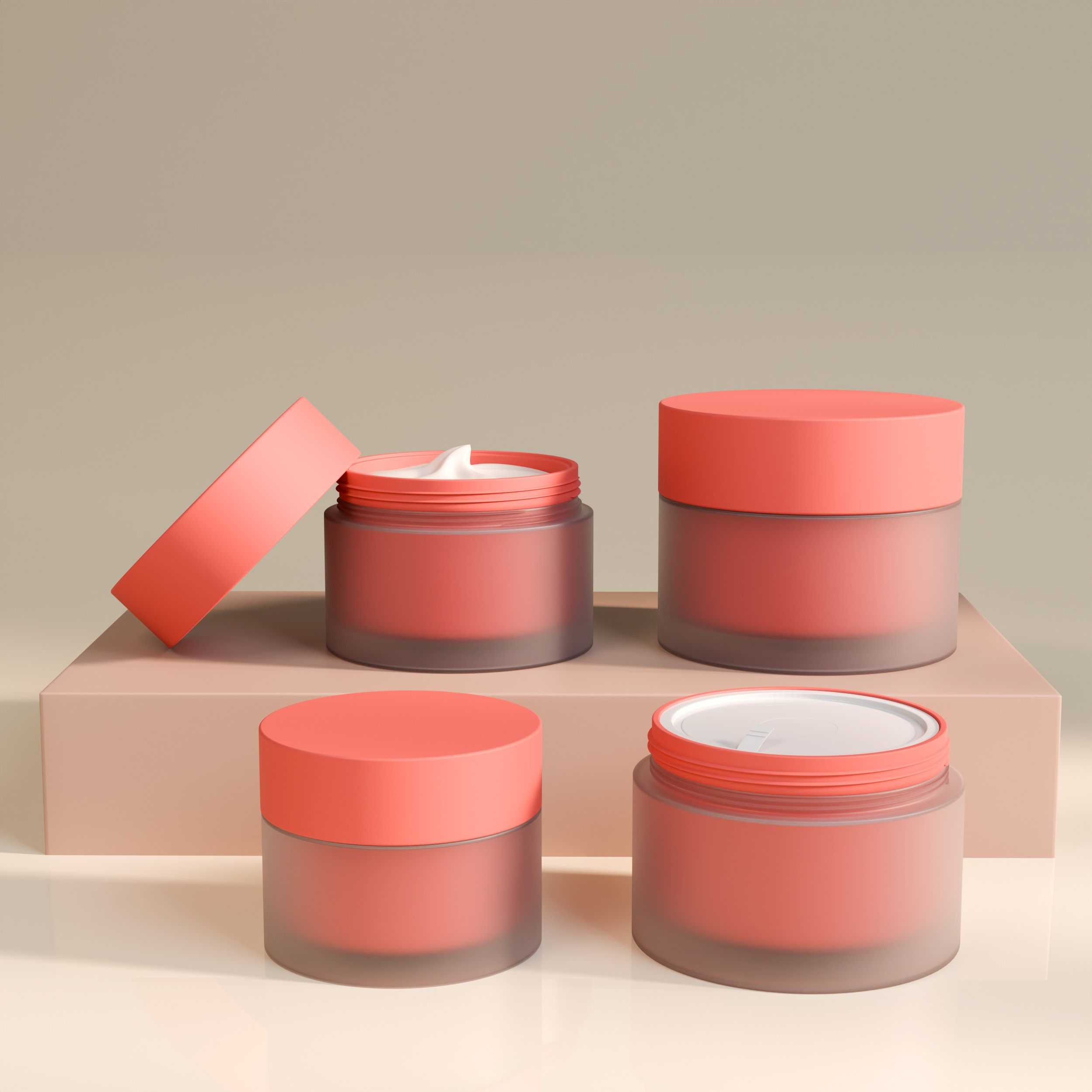 Multi‑Size Matte Two‑Tone PP Cosmetic Cream Jars