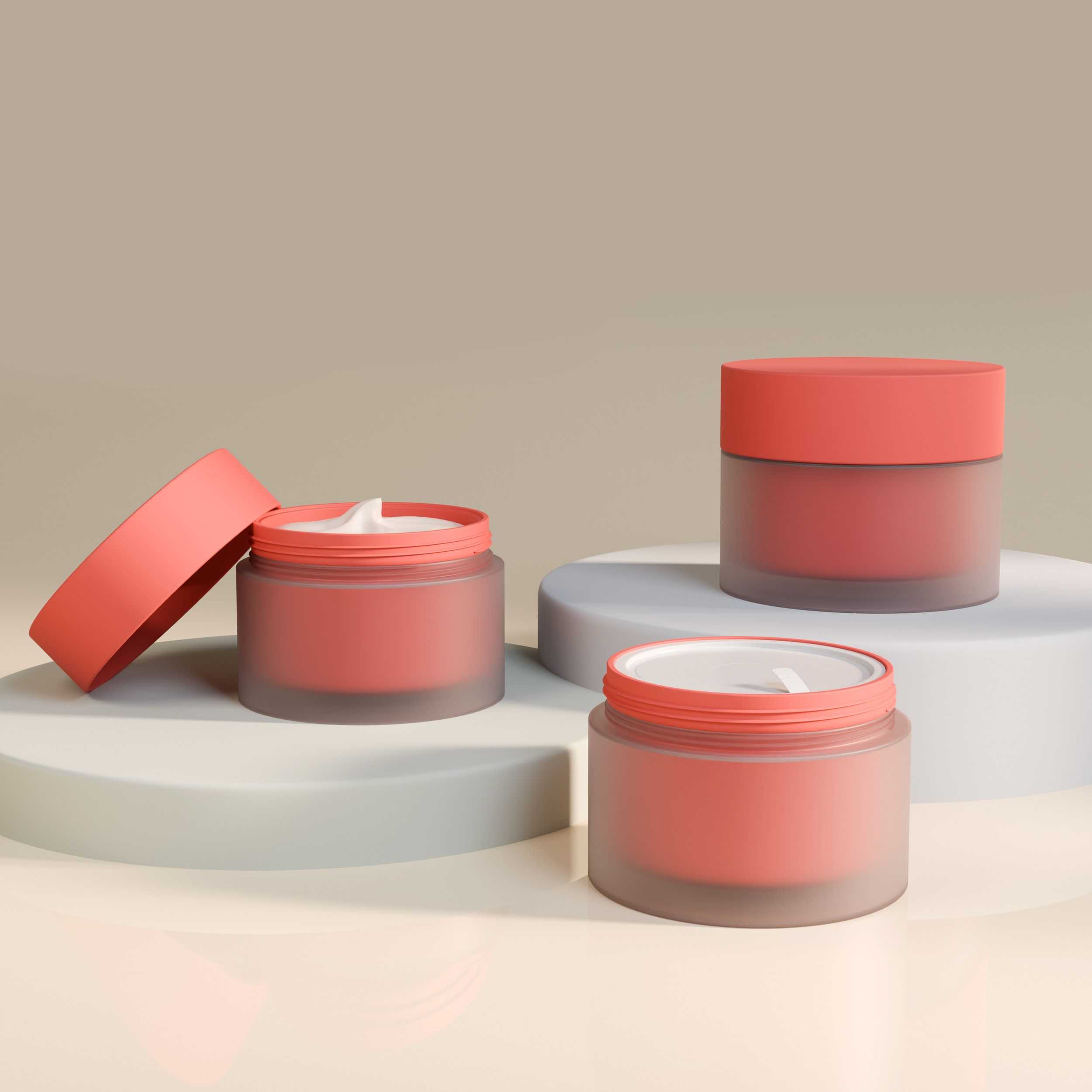 Multi‑Size Matte Two‑Tone PP Cosmetic Cream Jars