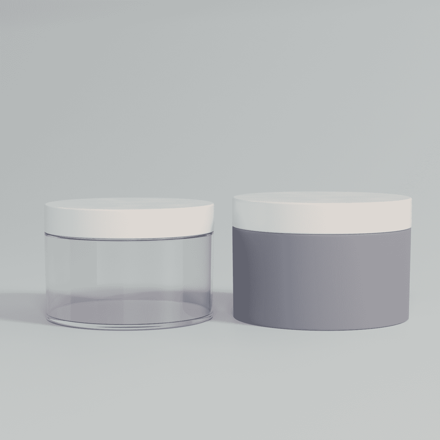 Multi‑Size Clear PET Wide‑Mouth Cosmetic Jars