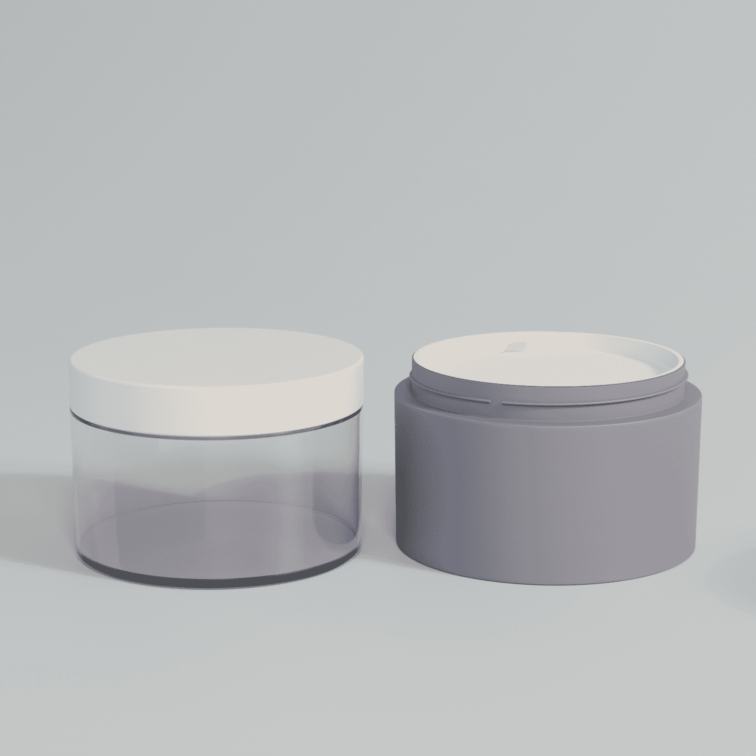 Multi‑Size Clear PET Wide‑Mouth Cosmetic Jars