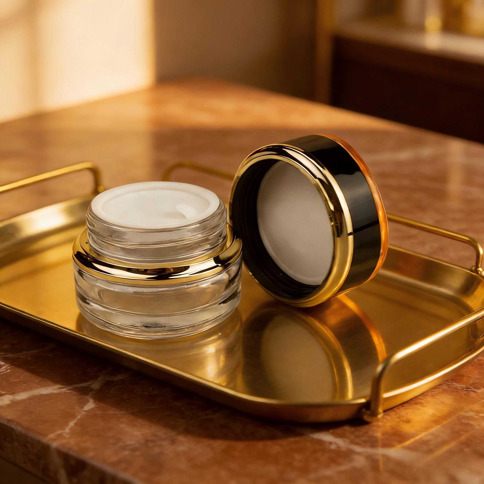 30‑120ML Oblique‑Top Cylinder Clear Glass Skincare Set