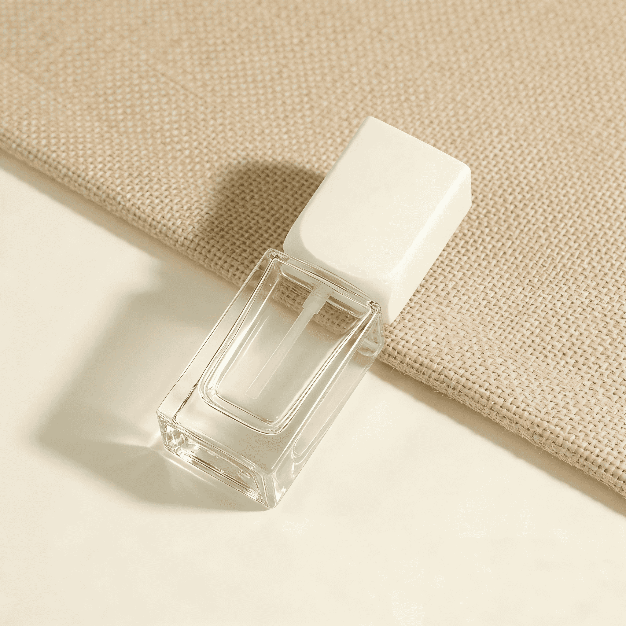 30‑100ML Square Clear Glass Skincare Bottle & Jar Set
